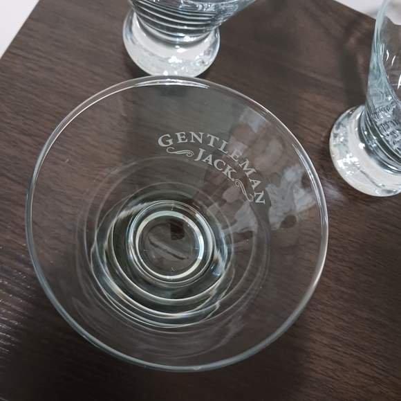 (4) Gentleman Jack Etched Jack Daniel's Whiskey Stemless Martini Glasses - Picture 9 of 15